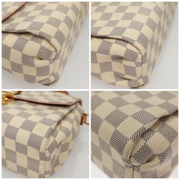 LOUIS VUITTON Damier Azur Croisette Hand Bag 2way N41581 LV Auth 118150 - Picture 14 of 16